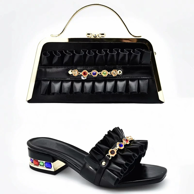 Latest Italian Shoes with Matching Bags Luxury Women Designers and Bag Sets for Ladies Sandals Heels | Обувь