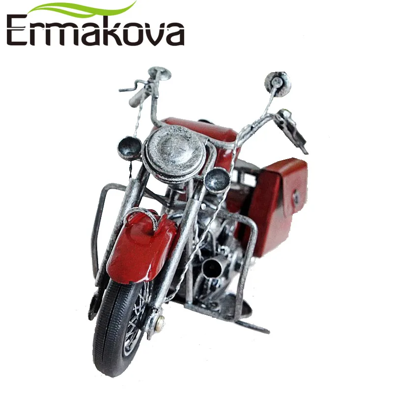 ERMAKOVA 23 см (9 дюймов) винтажная модель мотоцикла Ретро фигурка двигателя Железный