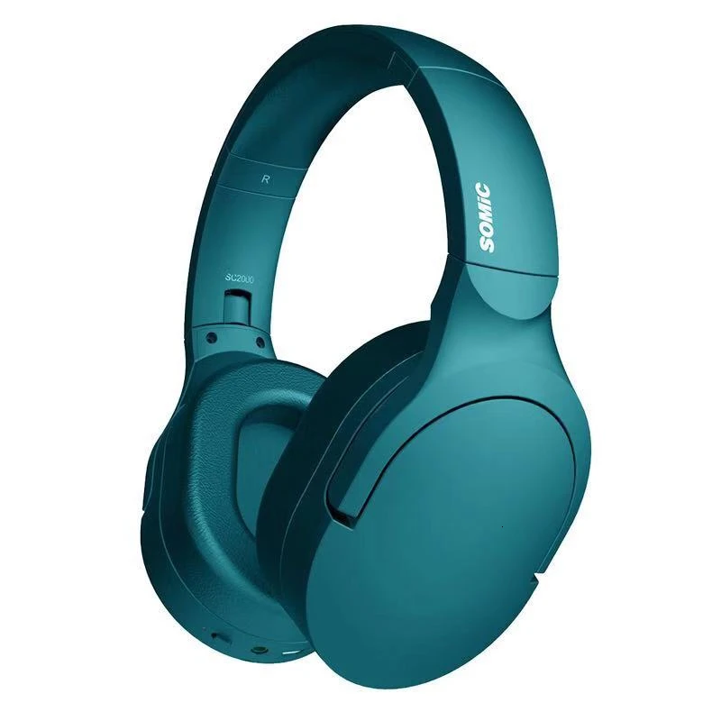 Green- have a box Somic SC2000BT высокое качество музыка стерео 5,0 Bluetooth беспроводной микрофон гарнитура+ проводной 3,5 мм аудио кабель Bluetooth гарнитура - Цвет: Green- have a box