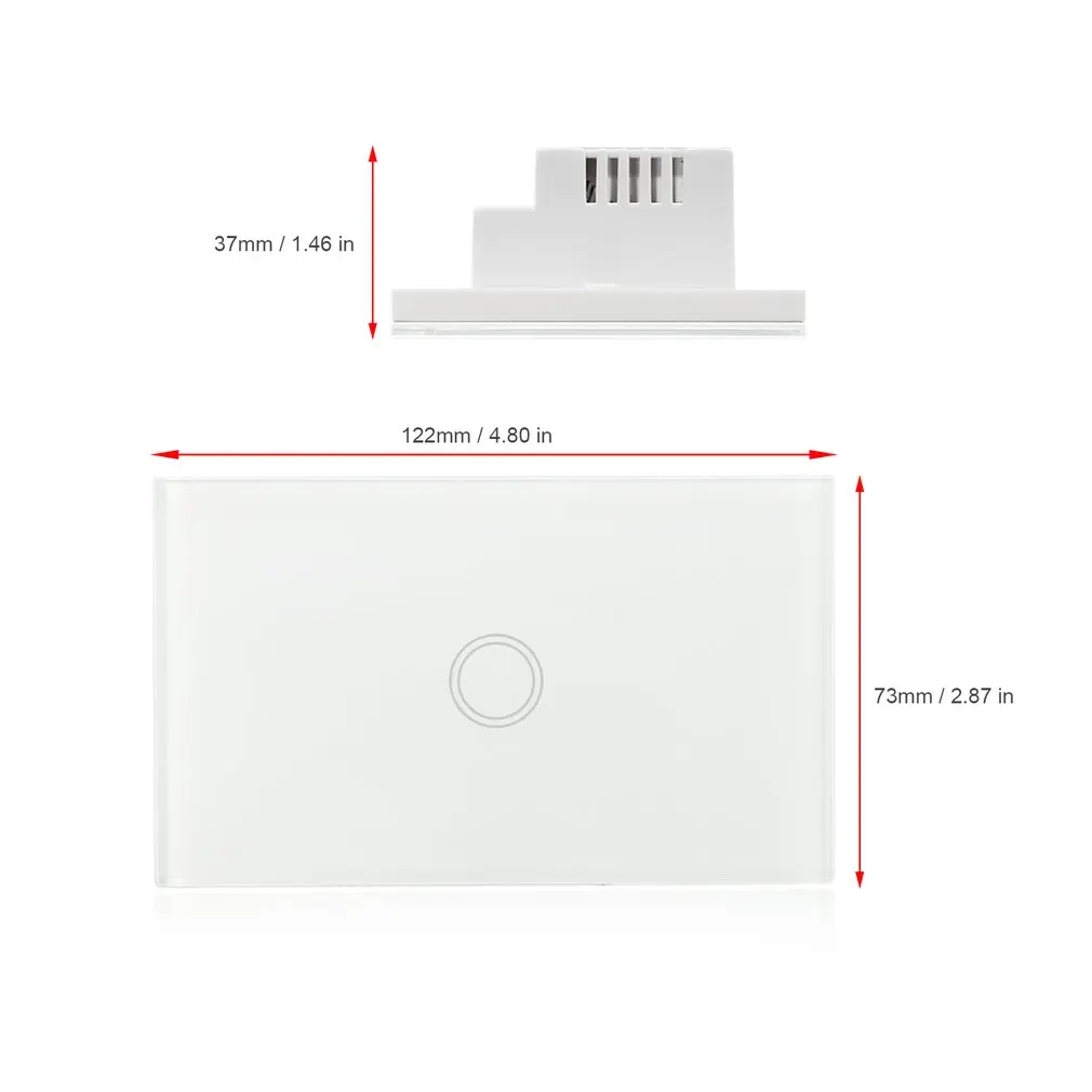 

1 Way Smart Home Wall Touch Switch EU/US/UK Standard LED Indicator Remote Control Touch Switch Wireless Light Switch
