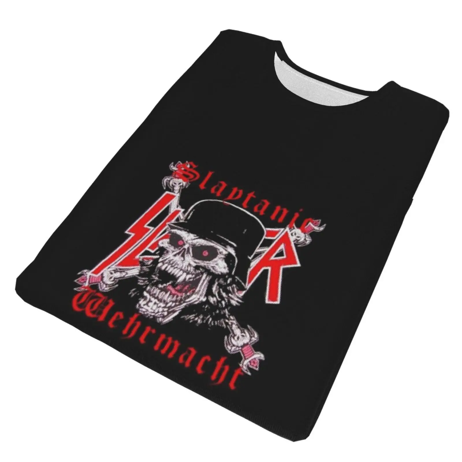 

2021 New Short-sleeved Black T-shirt for Men Jeff Hanneman Pattern Design, Jersey Material jfqft04