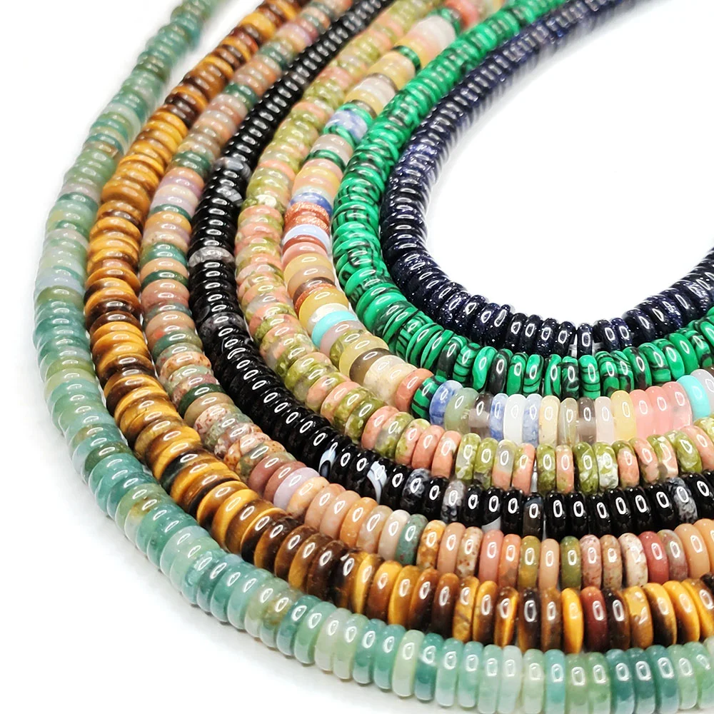 

Natural Stone Tiger's Eye Spacer Bead Malachite Loose Beads DIY Jewelry Making Charms for Bracelet Necklace Earrings Wholesal