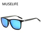 Солнцезащитные очки MUSELIFE квадратной формы UV400 для мужчин и женщин, брендовые дизайнерские винтажные Ретро очки для вождения