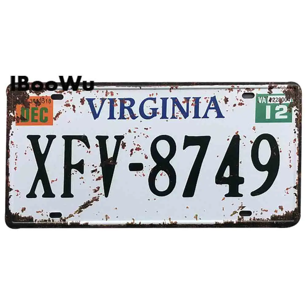 Винтажный постер Route 66 для номерного знака автомобиля табличка с металлическими