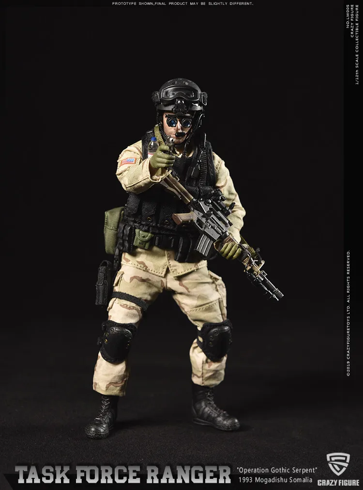CrazyFigure LW005 1/12 спецназ дельты США мастер-солдат Рейнджерс Целевая группа 199" операция Готическая змея"