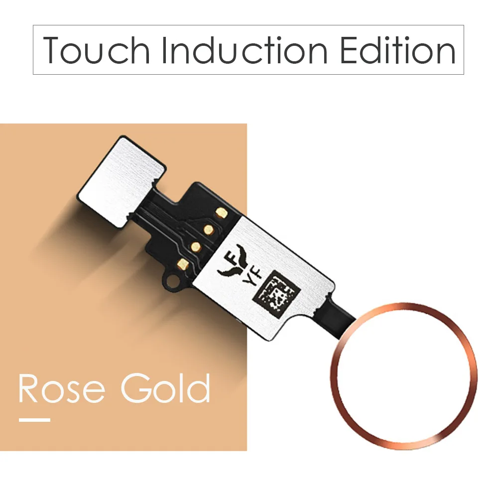 YF-Touch-Rose Gold JC/Meibi 5th YF HX 3rd Gen универсальная кнопка home для iPhone 7 7G 8 8G Plus клавиатура меню Функция возврата без touch ID - Цвет: YF-Touch-Rose Gold