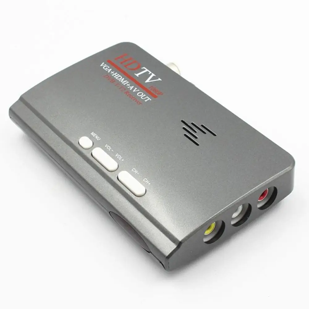 DVB-T/DVB-T2 ТВ-тюнер ресивер DVB T/T2 ТВ-приставка VGA AV CVBS 1080P HDMI Цифровой HD спутниковый ресивер с пультом дистанционного управления - Цвет: As shown
