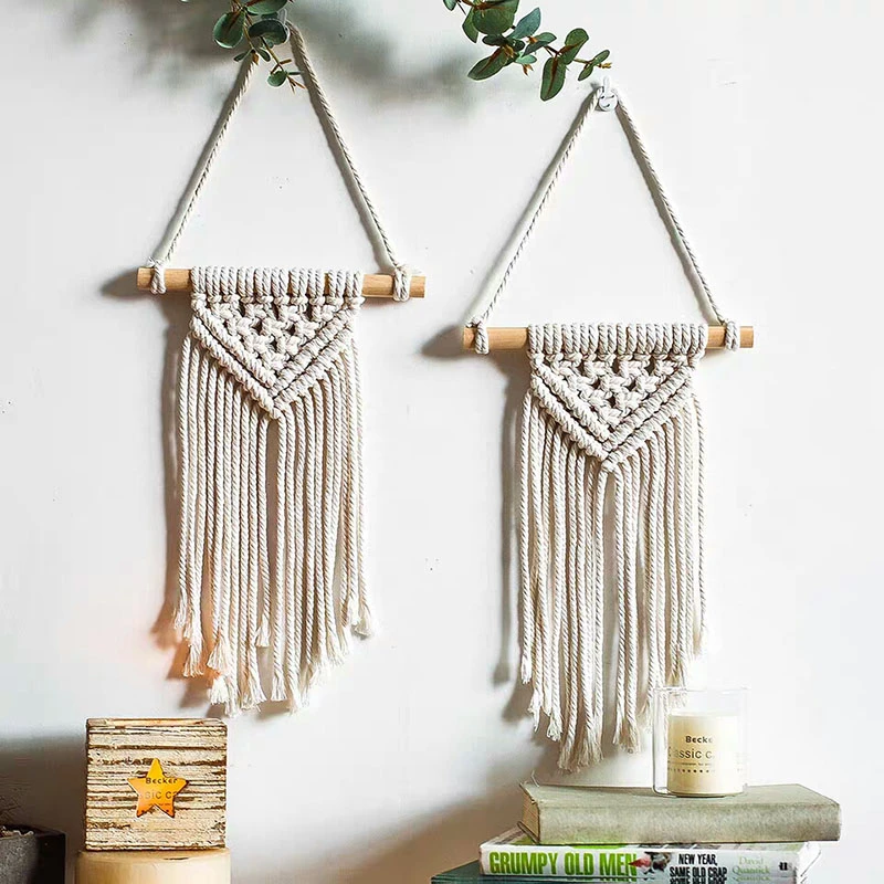 

Macrame Woven Wall Hanging Tapestry Boho Chic Bohemian Room Geometric Art Tapestries Beautiful Apartment Dorm Room Decoration