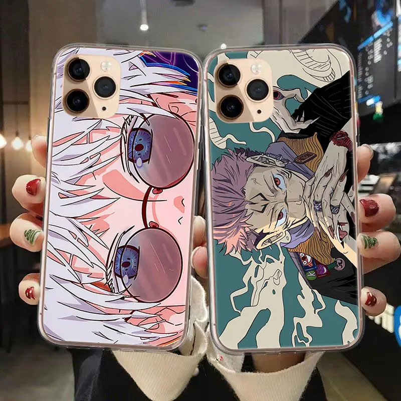 hot anime jujutsu kaisen yuji itadori satoru gojo phone case for 13 pro max 11 pro max 12 mini xs xr 6 6s 8 7 plus cover fundas free global shipping
