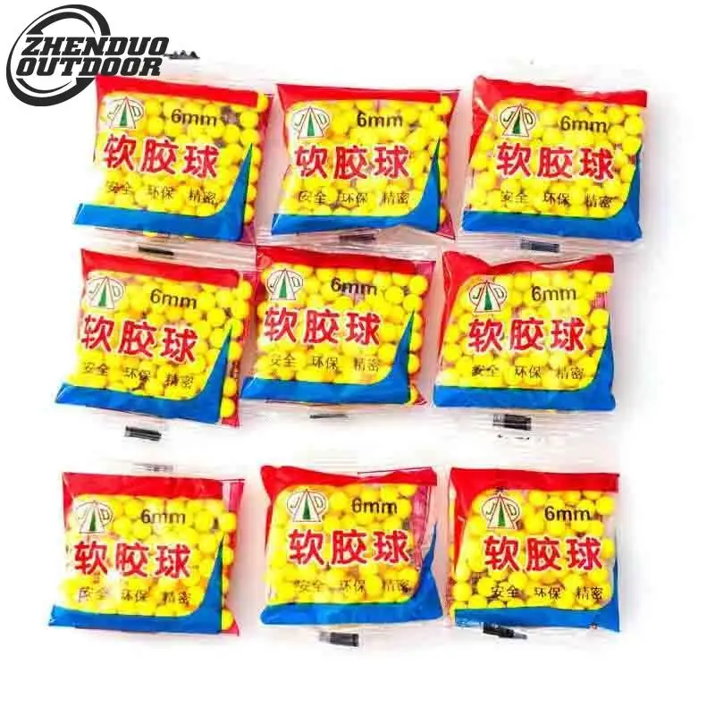 

ZHENDUO OUTDOOR 10 Packs 6MM Soft Rubber Bullets 20/50 Packs