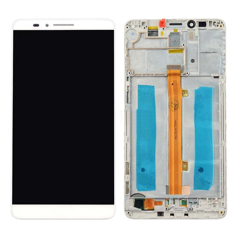 White with Frame 6," ЖК-дисплей для HUAWEI mate 8 рамка сенсорного ЖК-экрана дигитайзер Замена для HUAWEI mate 8 дисплей mate 8 дисплей NXT-L29 - Цвет: White with Frame