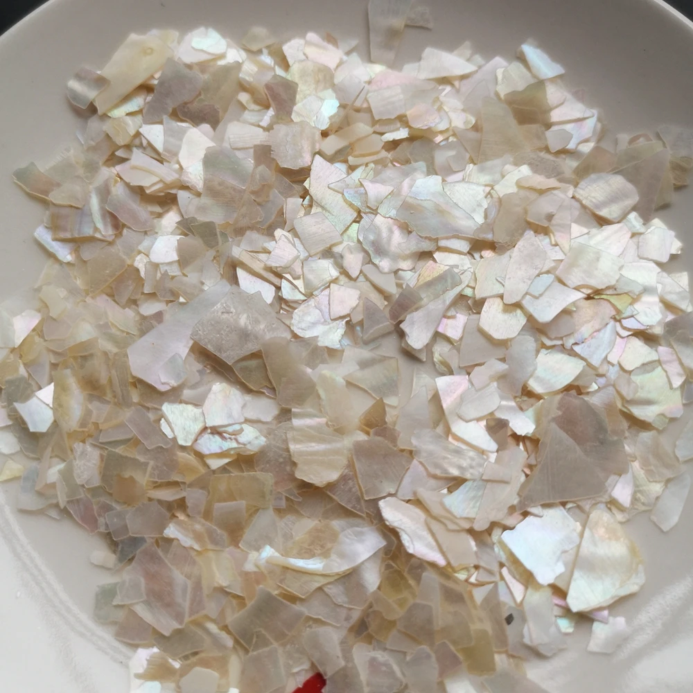 100 г/лот натуральная белая дробленая перламутровая раковина для самодельных