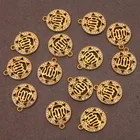 6 шт. золоторозовое золото Цвета полые Аллах кулон ожерелье для мужчин и женщин ювелирные изделия Ближний ВостокмусульманскиеИсламские арабские Ахмед аксессуары