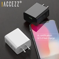 accezz 5v qc3 0 usb charger usb phone wall charger for iphone 11 x us eu plug adapter for xiaomi mobile tablet eu quick charge