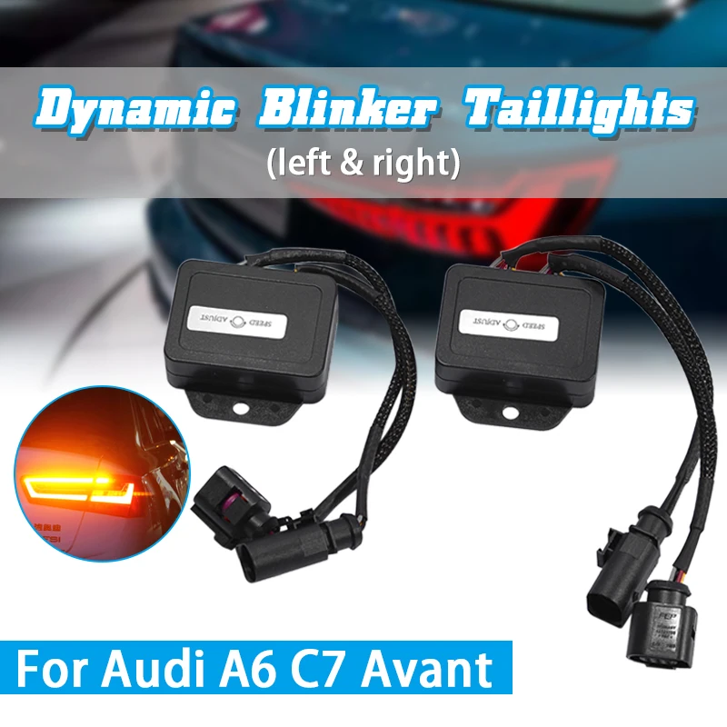 Módulo indicador de señal de giro semidinámico, controlador de luces LED traseras para Audi A6 C7 Avant 4G 2012 2013 2014, 2 piezas