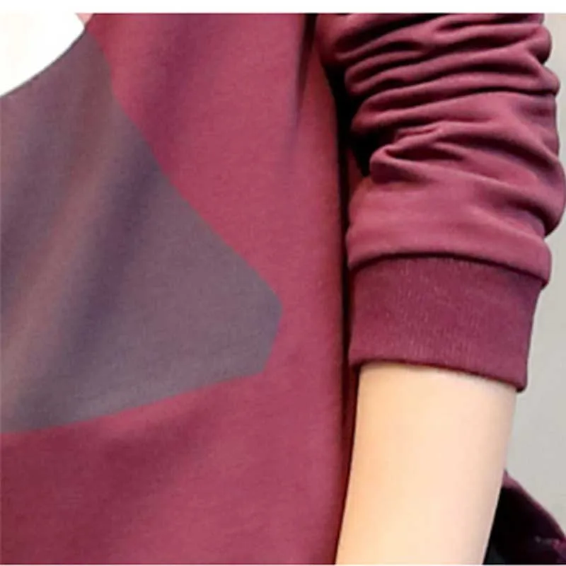

Kids T-shirts For Children's Girls Long Sleeve Geometric Patterns Tops Shirt Solid Cotton Sweatshirt Teenager Soft Tops Tee 4-16