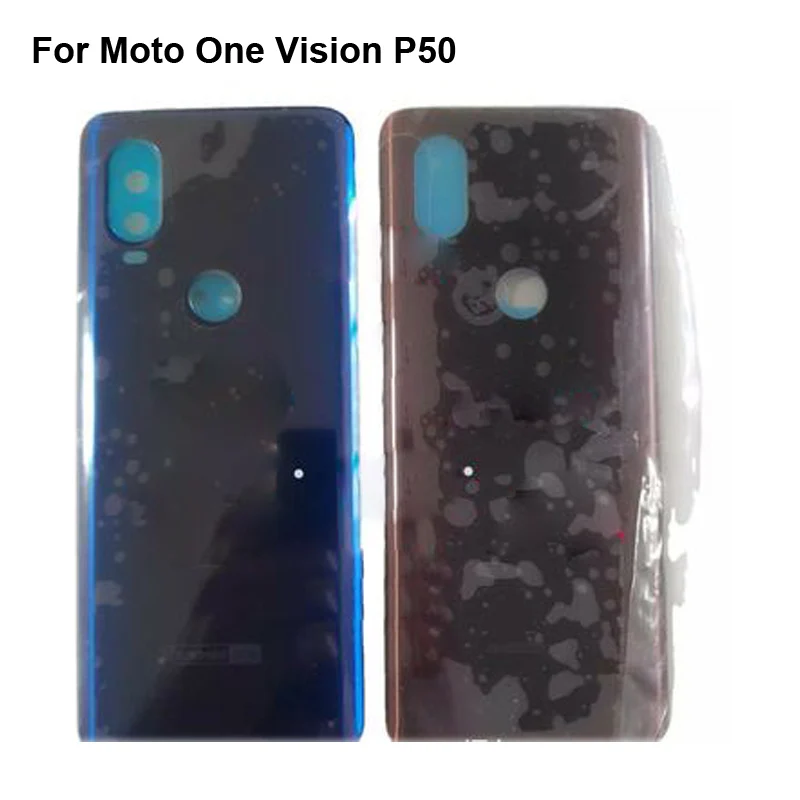 

Tested Good For Moto One Vision P50 Full Battery Cover Back Cover Door Housing Case with Logo Back Camera Lens P 50 XT1970