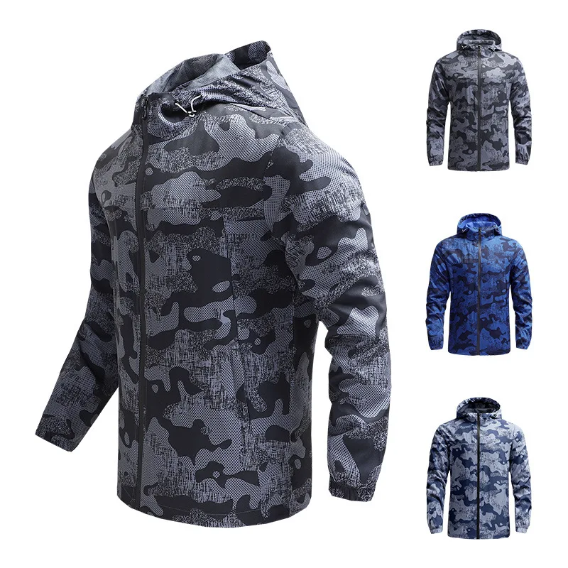 

Men Waterproof Jackets Hooded Coats Male Outdoor Outwears Windbreaker Windproof Spring Autumn Jacket Fashion Clothing Coat M-5XL