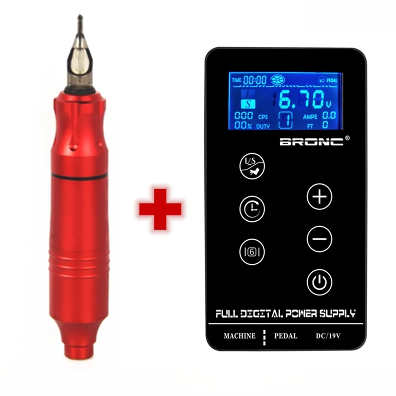 Ротационная тату-машинка японский мотор с оригинальным набором татуировки Bronc 2020