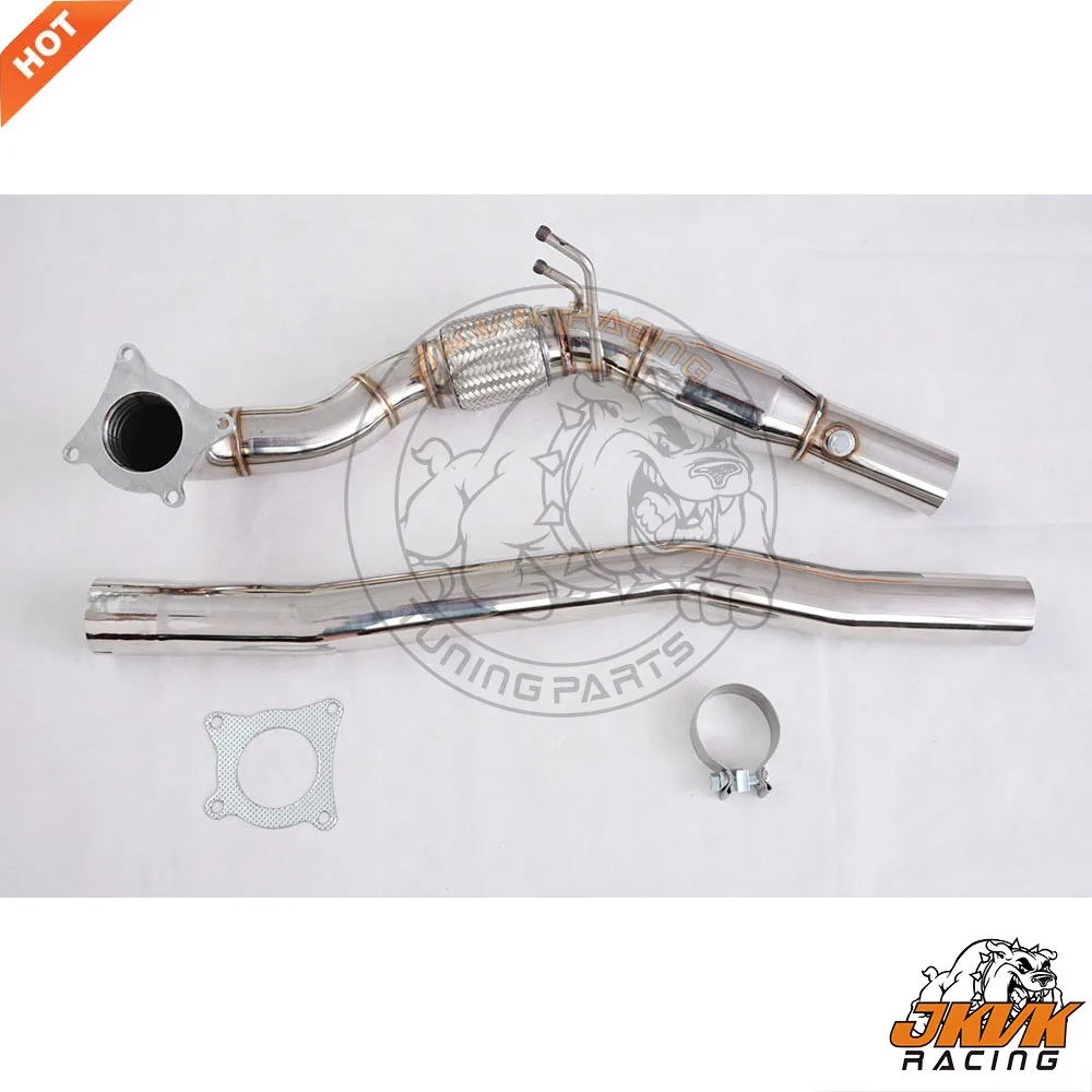 Выхлопная труба JKVK RACING SS304 выхлопная 3 дюйма с высоким потоком для MK6 R A3 8P S3 TTS 1.8L 2.0L