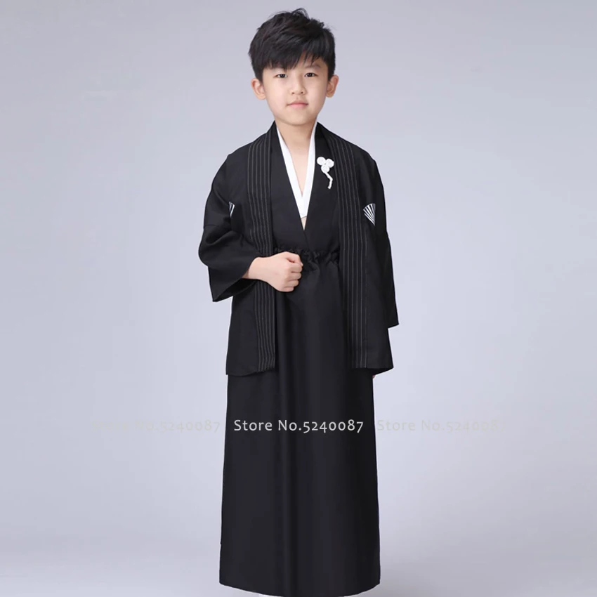 Японский Фестиваль традиционное кимоно аозай халаты платье для мальчиков юката