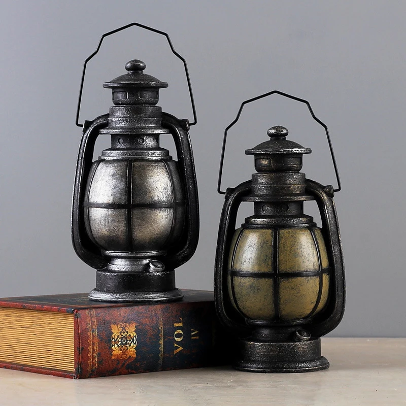 Винтажная керосиновая лампа миниатюрная модель копилки украшение для дома