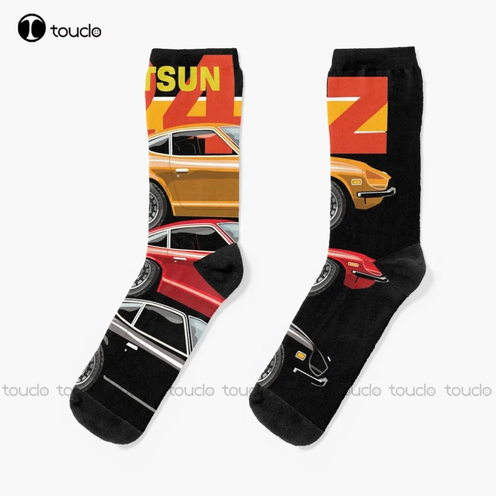 

Datsun 240Z Japan Socks Mens Socks Christmas New Year Thanksgiving Day Gift Unisex Adult Teen Youth Socks 360° Digital Print