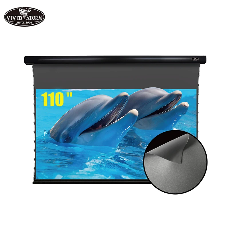 110 дюймовый потолочный проектор VIVIDSTORM Slimline CLR экран с Amebient светильник отклонение 0