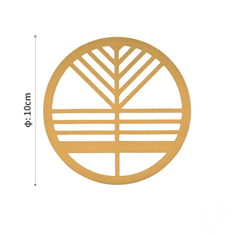 Скандинавский полый латунный коврик для чашки аксессуары стола