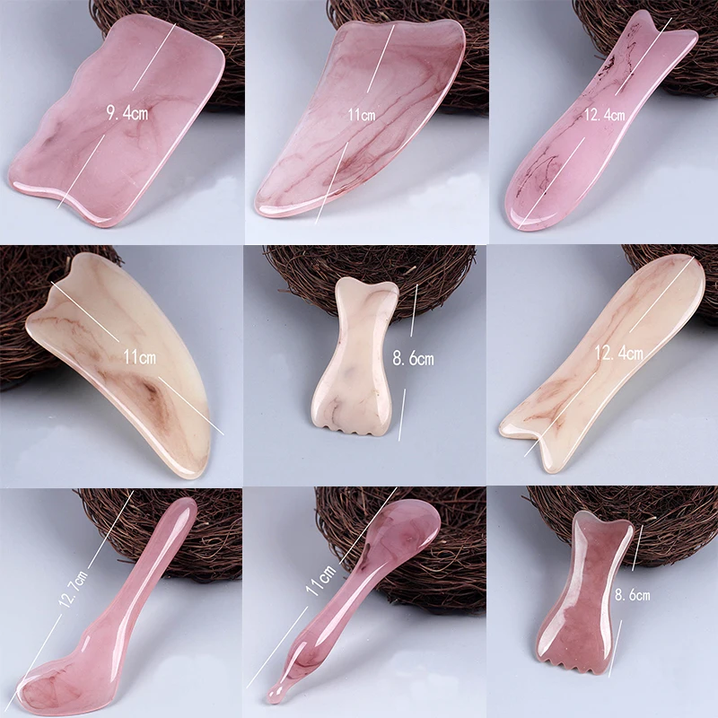 Массажный скребок из смолы массажер для лица и шеи акупунктура гуаша доска уход