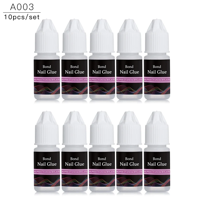 Быстросохнущий клей для ногтей акриловый французский дизайн ложные советы 3D