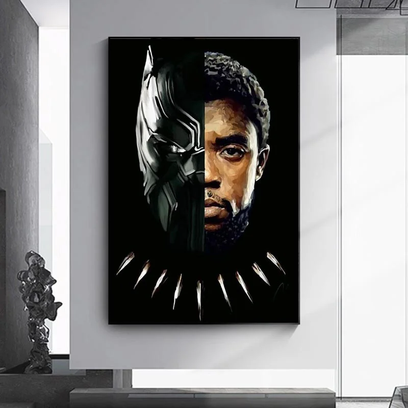 

Marvel Movie Superhero Avengers Black Panther Canvas Poster Print Painting Wall Art Picture Living Room Decoration Mural Cuadros