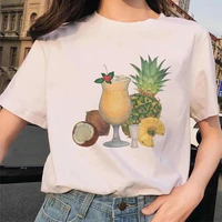 summer juice printed t shirts female pineapple coconut printed tumblr mujer tshirt popular y2k fashion leisucre clothing female