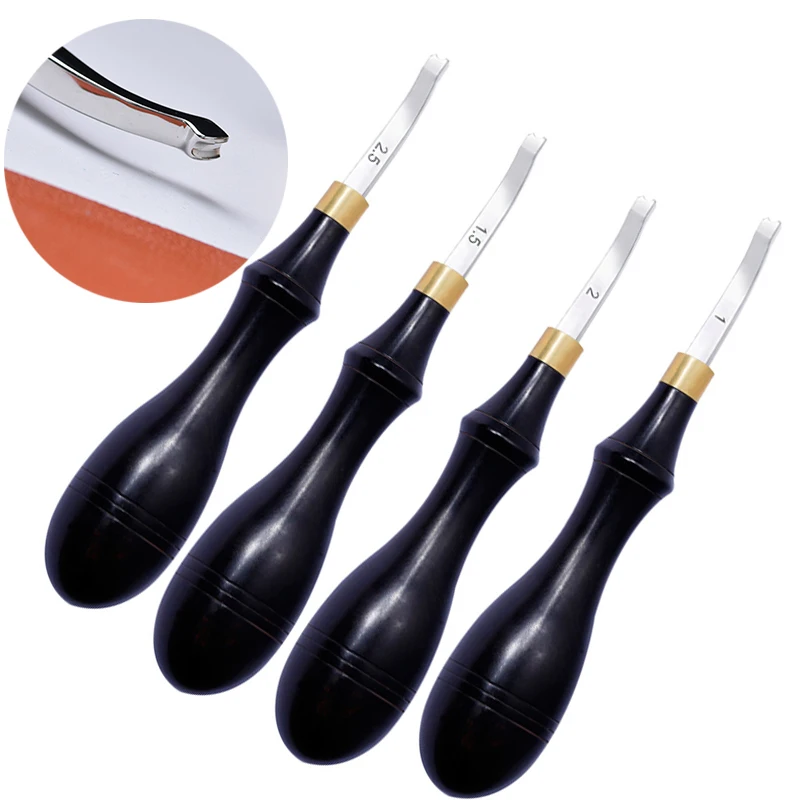 

LMDZ 1Pcs Leather Craft Edge Creaser Stainless Steel Blade Shallow Groove Press Line Polished Finish Press Sideline Edge Tool
