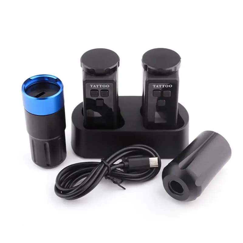 

Rechargeable Wireless Tattoo Pen Machine Battery Powered Coreless Motor Supply Permanent Makeup Tools (Blue)