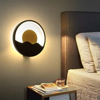 22w led wall sconces lights fixture sunrise bedroom reading lamp acrylic round