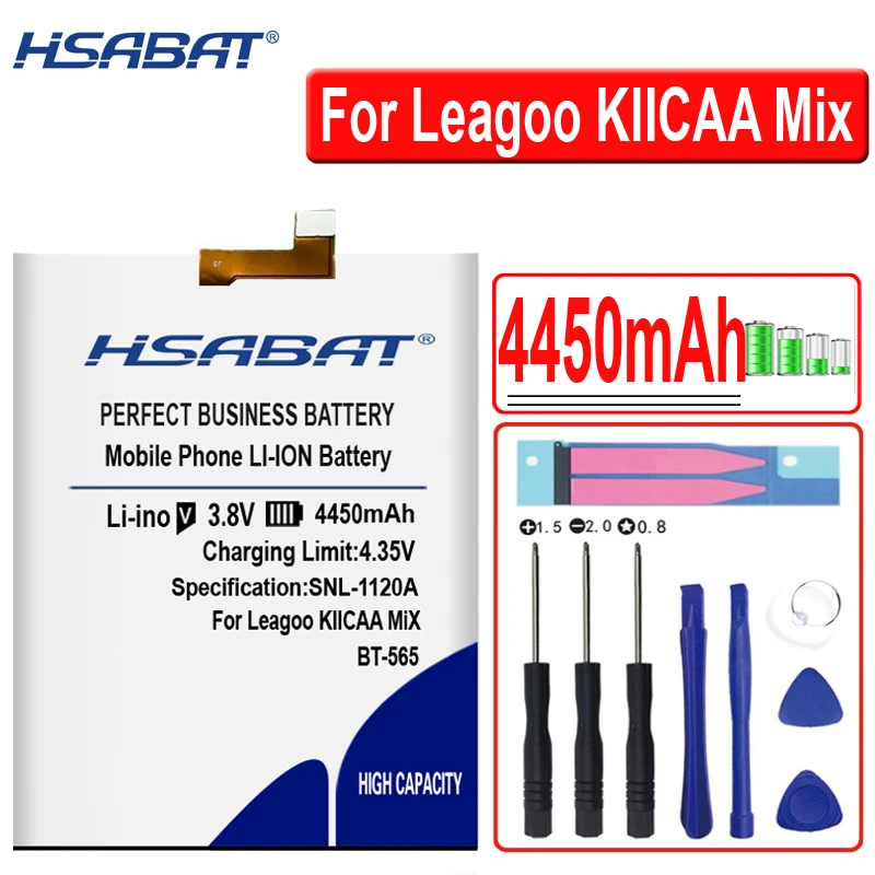 HSABAT BT-565 4450 мАч батарея для Leagoo KIICAA Mix 4750 мАч BT-591 для LEAGOO KIICAA POWER