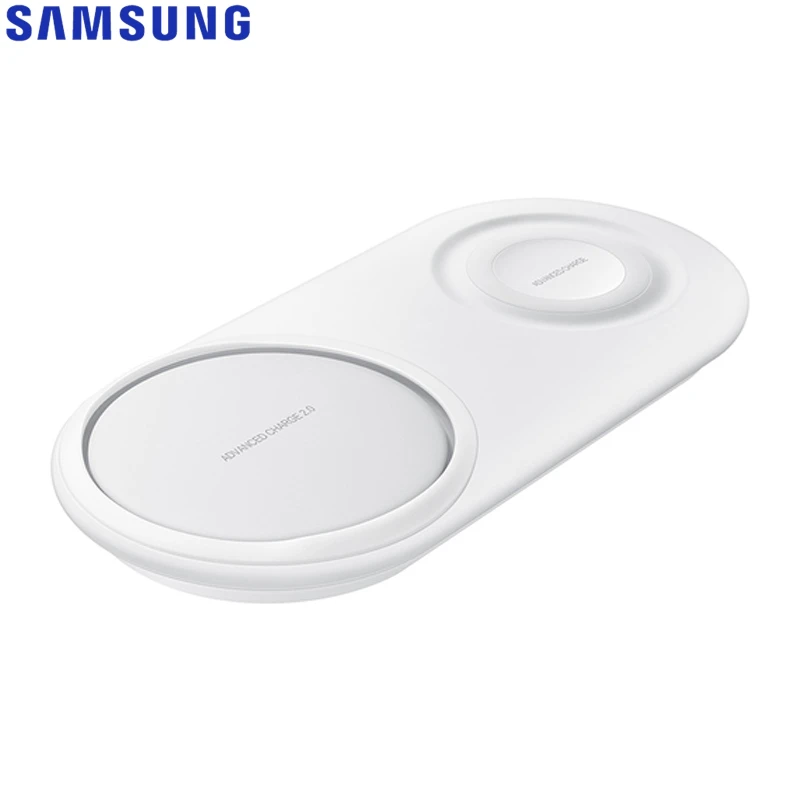 Быстрое беспроводное зарядное устройство QI Dual Pad EP-P5200 для samsung Galaxy Note8 Note9 Watch gear S2 huawei Mate20 Pro Xiaomi 9 Iphone XR Max