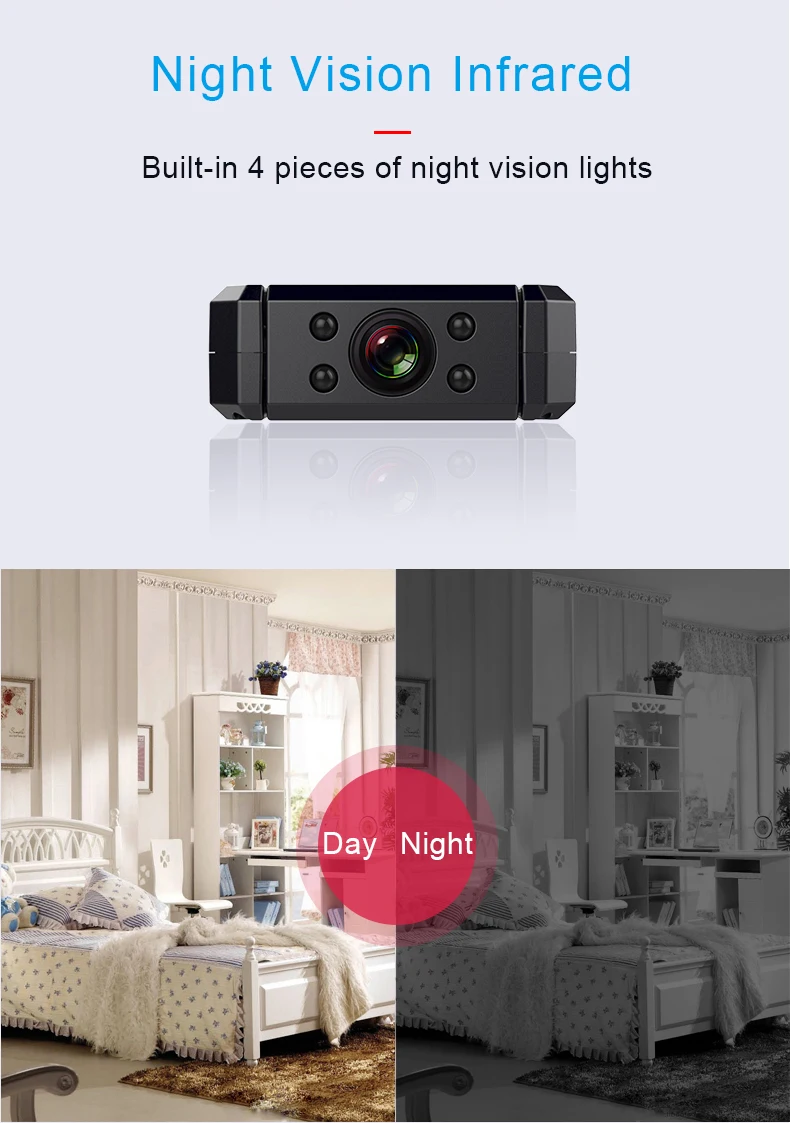 Беспроводная мини-камера, умная WiFi видеокамера, точка доступа AP, 720P HD, ночное видение, видео, микро маленькая Ip камера, обнаружение движения, Vlog Espia