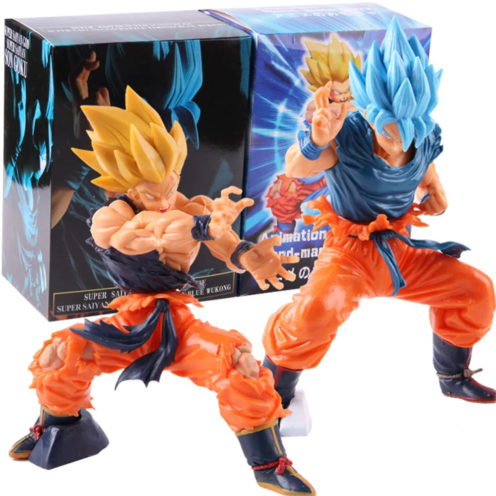 Аниме фигурки Dragon Ball Z Son Goku Super Saiyan Masterlise битва синий Гоку повреждения игрушки