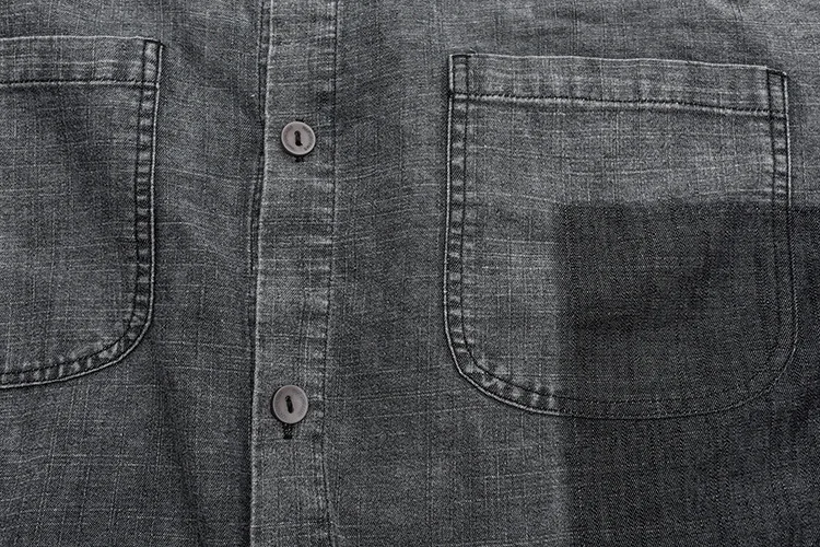 

High Quality Tops Denim Shirt Summer New Style Distressed Washed Short-Sleeve Denim Shirt Men's Tooling Shirt For Men Teens