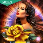 Meian, полная Алмазная вышивка, женщина, цветок, 5D, алмазная живопись, вышивка крестиком, 3D, Алмазная мозаика, рукоделие, Рождество, подарок, поделки