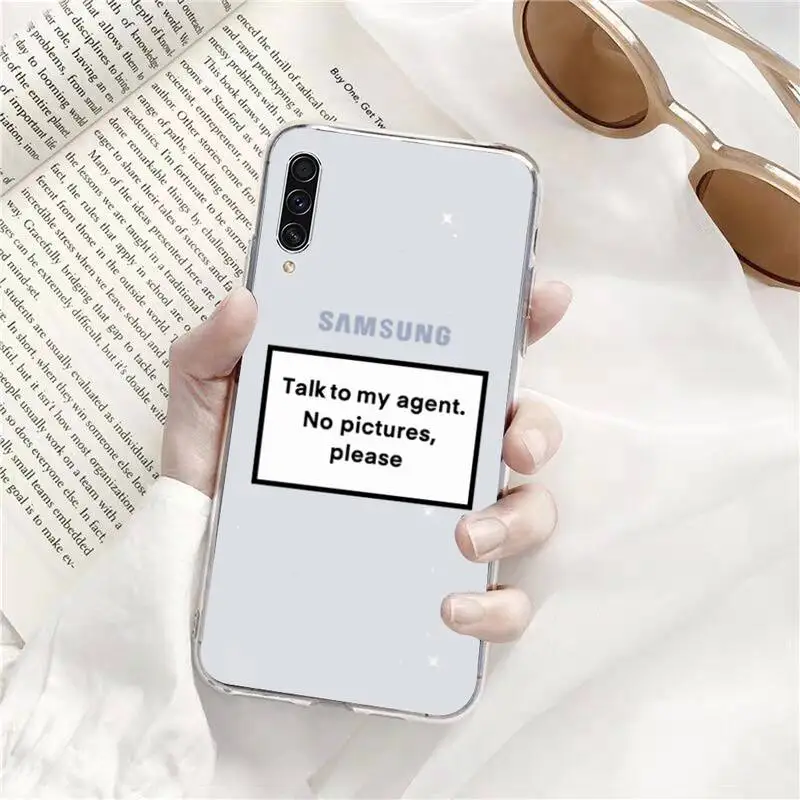 

Design Funny Quotes Text Phone Case Transparent for Samsung s9 s10 s20 Huawei honor P20 P30 P40 xiaomi note mi 8 9 pro lite plus
