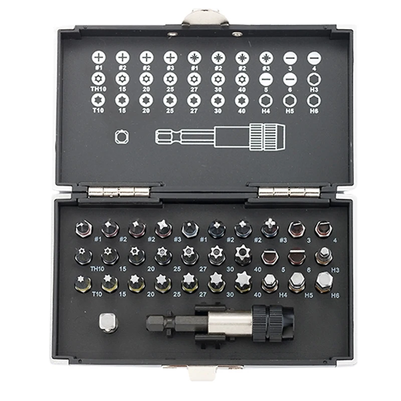 Набор бит GROSS 11363 (В Наборе 32 предмета сталь S2 магнитный адаптер держатель для