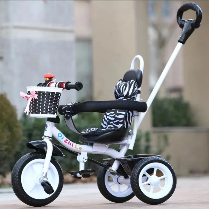 Детский трехколесный велосипед нескользящая шина складная педаль детский с