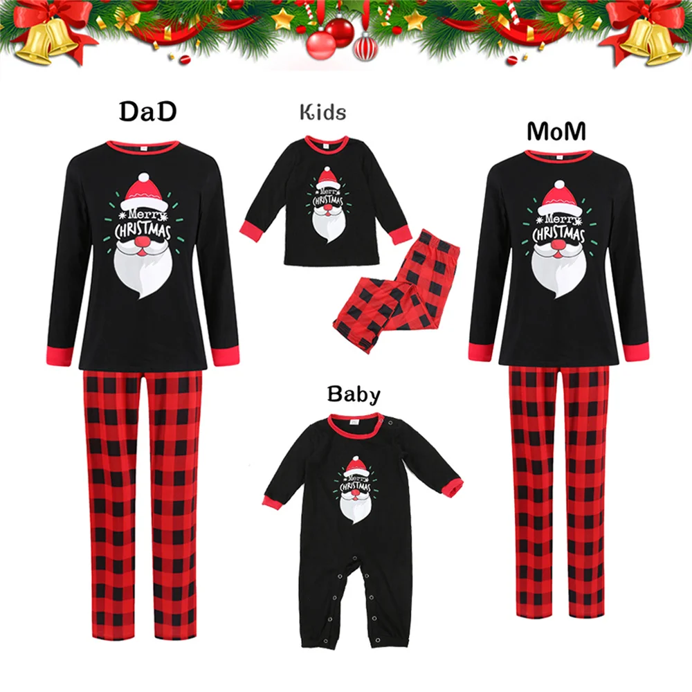 

Christmas Family Pajamas Santa Claus Christmas Parent-child Suit Home Sleepwear New Baby Kid Dad Mom Matching Family Outfits