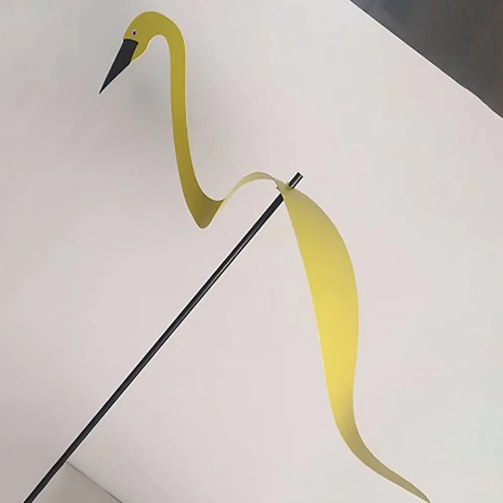 Причудливая птица, желтый фламинго, украшение для дома и сада, завитка, абсолютно Великолепная уникальная динамическая вращающаяся птица Причудливая птица, желтый фламинго, украшение для дома и сада, завитка, абсолютно Великолепная уникальная динамическая вращающаяся птица