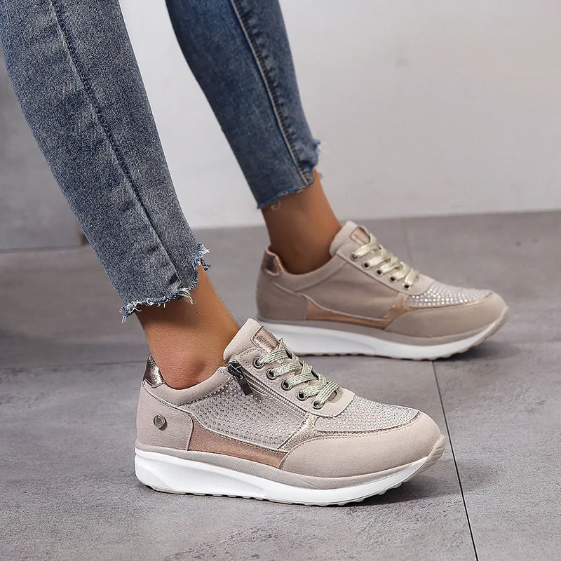 Big Size Women Casual Shoes Fashion Spring Autumn Female Footwear Breathable Woman Sneakers Lace Up Ladies Flats High Quality