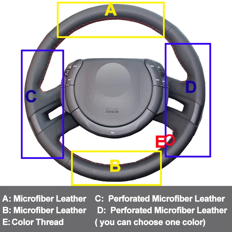Чехол на руль автомобиля для Citroen C4 Picasso 2007-2013 Stuurhoes Volant оплетка 2008 2009 2010 2011 |
