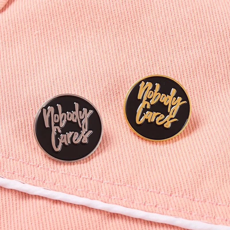 

1PC Nobody Cares Enamel Pins Keep Moving Brooches Motivational Life Quote Bag Hat Lapel Pin Badge Gift for Teens Hard Workers